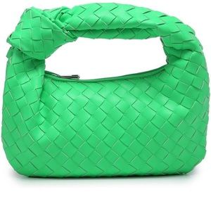 Woven Handbag for Women Fashion Designer Ladies Hobo Bag Purse Faux Leather.